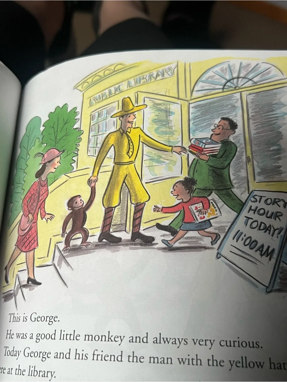 Soft cover curious George visits the library children’s
